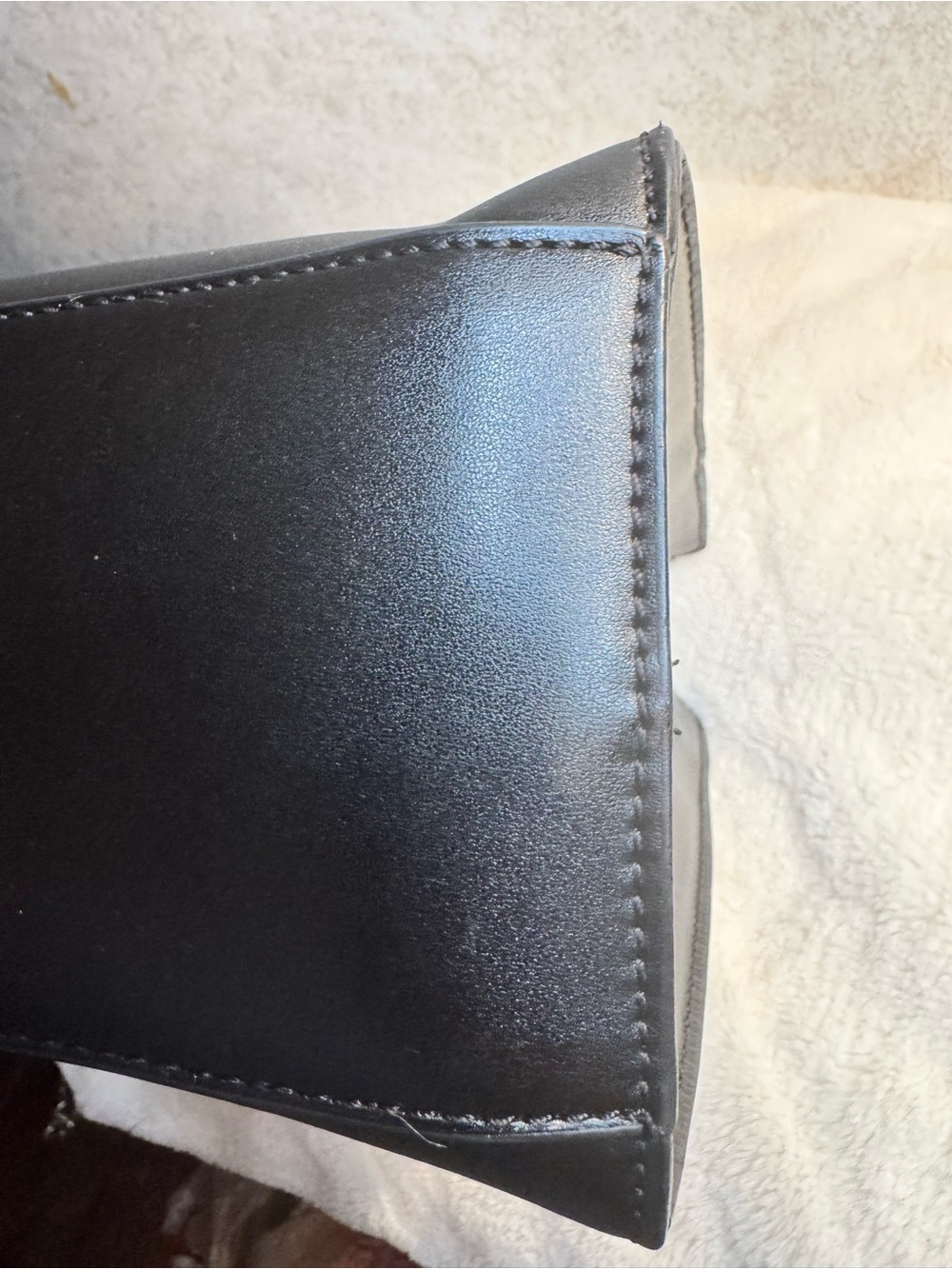 Aldo Black Croc-Trim Satchel with Gold Accent - Picture 6 of 8